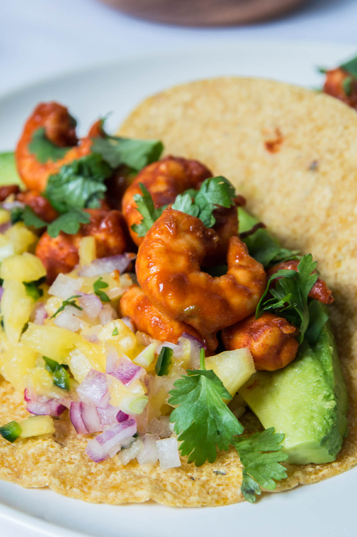 shrimp tacos with pineapple salsa