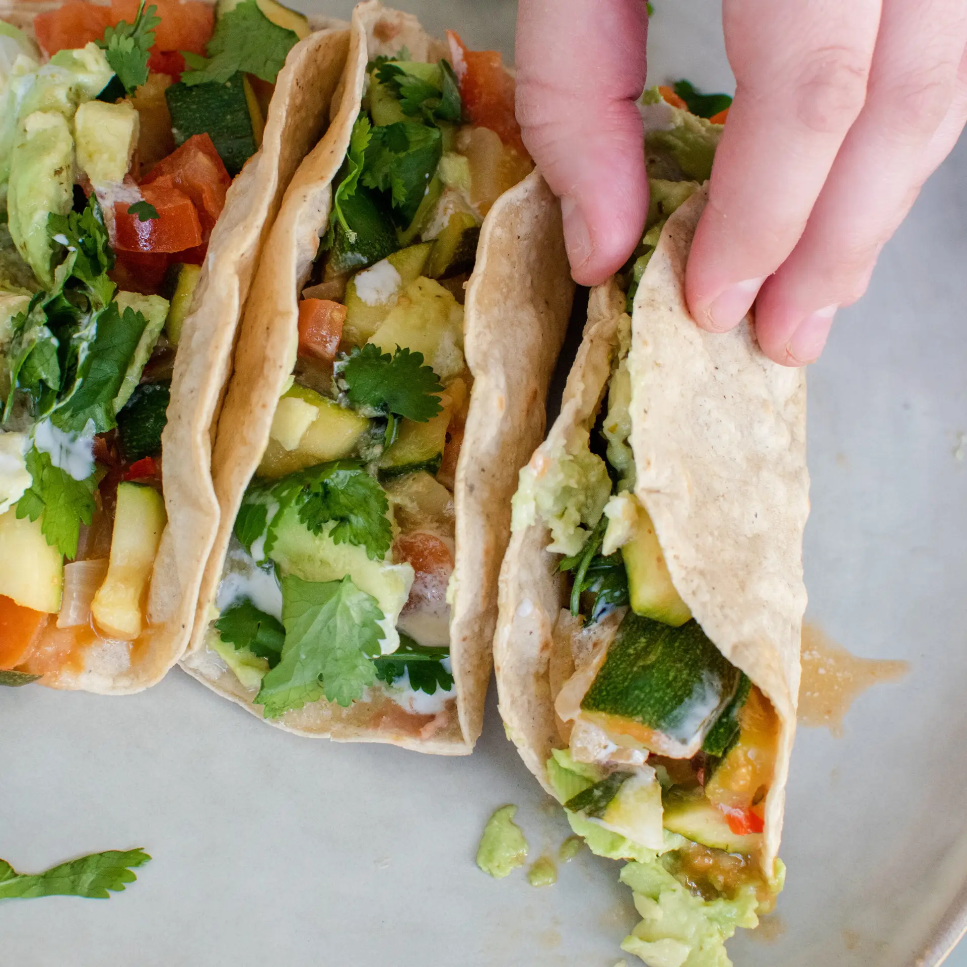 Tacos de Calabacitas a la Mexicana recipe